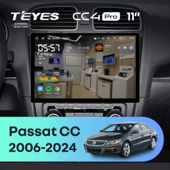 Штатная магнитола Teyes CC4 Pro 8/128 Volkswagen Passat CC (2006-2024) (11")