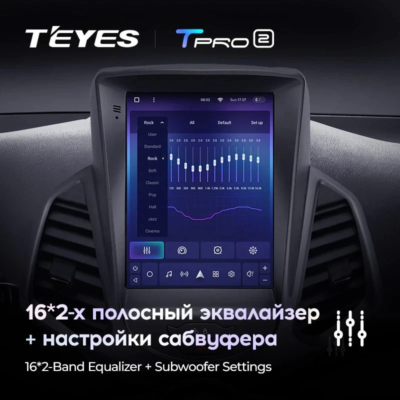 Штатная магнитола Tesla style Teyes TPRO 2 4/64 Ford EcoSport (2014-2018)