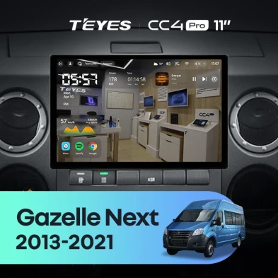 Штатная магнитола Teyes CC4 Pro 8/128 GAZ Gazelle Next (2013-2021) F1 (11")