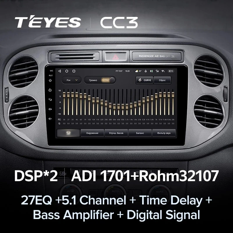 Штатная магнитола Teyes CC3 4/32 Volkswagen Tiguan 1 NF (2006-2017) F2
