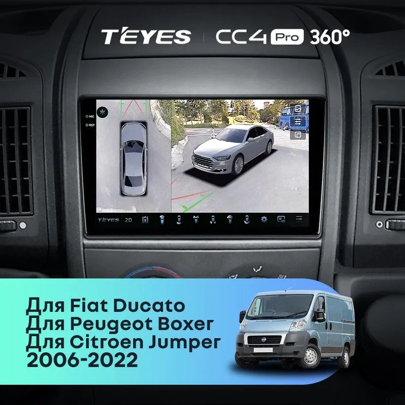 Штатная магнитола Teyes CC4 Pro 360 8/128 Peugeot Boxer 2 (2006-2022)