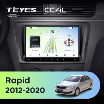 Штатная магнитола Teyes CC4L 6/64 Skoda Rapid NH3 NH1 (2012-2020) (10 inch Universal)