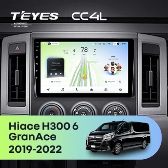 Штатная магнитола Teyes CC4L 6/64 Toyota Hiace H300 VI (2019-2022) Тип-A