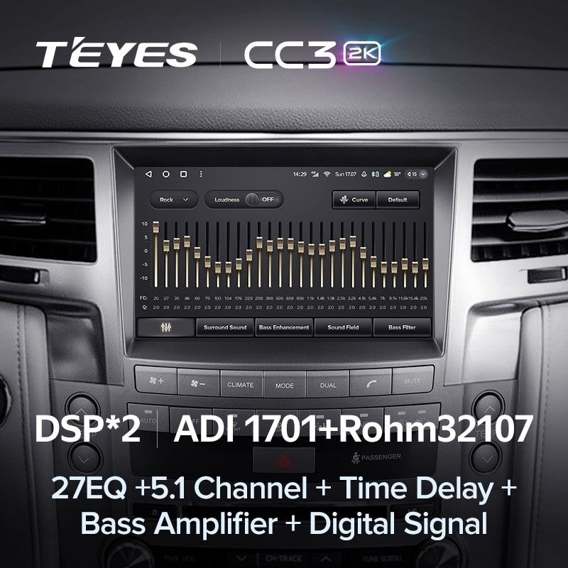 Штатная магнитола Teyes CC3 2K 360 6/128 Lexus LX570 J200 3 (2007-2015) Тип-A