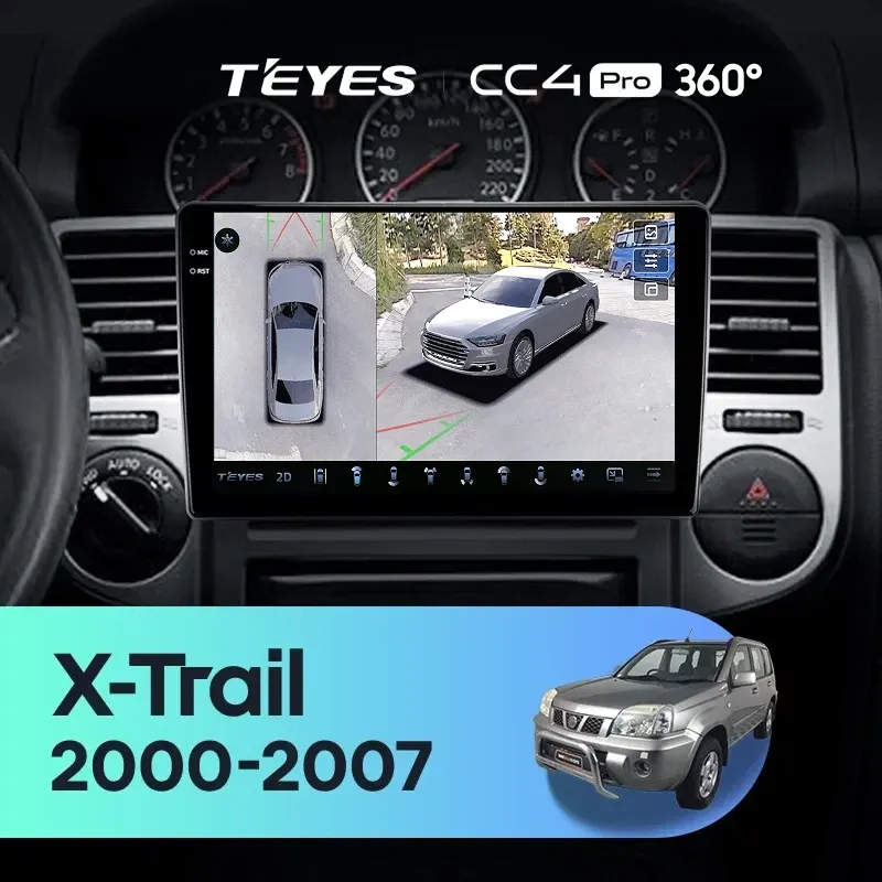 Штатная магнитола Teyes CC4 Pro 360 12/256 Nissan X-Trail 1 T30 (2000-2007) F2