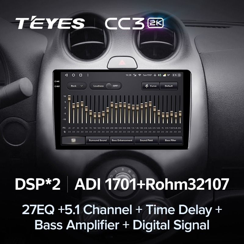 Штатная магнитола Teyes CC3 2K 360 6/128 Nissan March K13 (2010-2013)