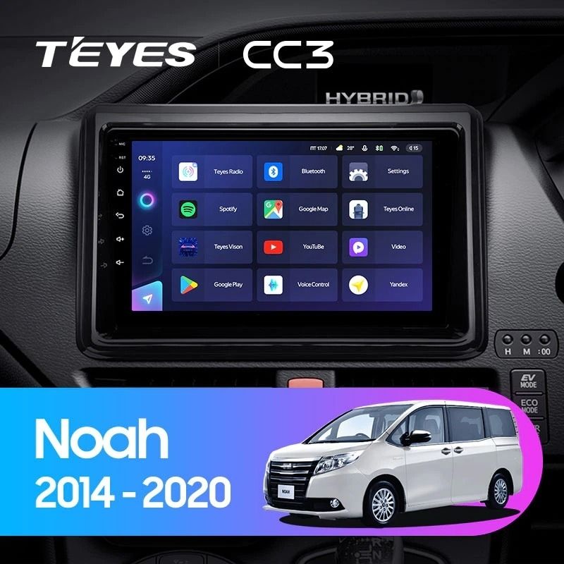 Штатная магнитола Teyes CC3 4/32 Toyota Noah R80 (2014-2020) Правый руль