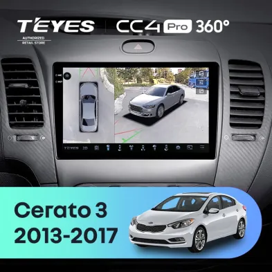 Штатная магнитола Teyes CC4 Pro 360 8/128 Kia Cerato 3 YD (2013-2017) F1 Тип-C