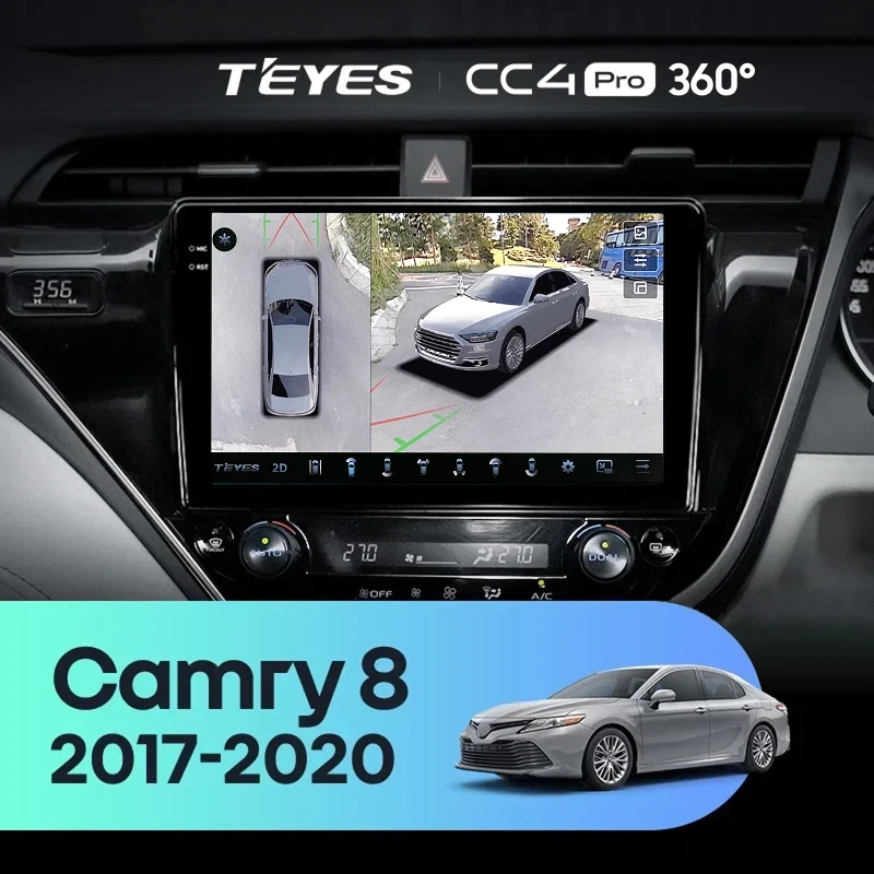 Штатная магнитола Teyes CC4 Pro 360 12/256 Toyota Camry 8 XV 70 (2017-2020) Правый руль