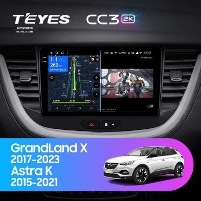 Штатная магнитола Teyes CC3 2K 6/128 Opel GrandLand X (2017-2023)
