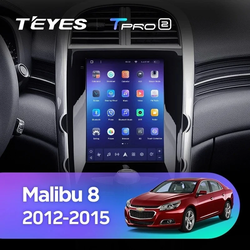Штатная магнитола Tesla style Teyes TPRO 2 4/64 Chevrolet Malibu 8 (2012-2015) F1