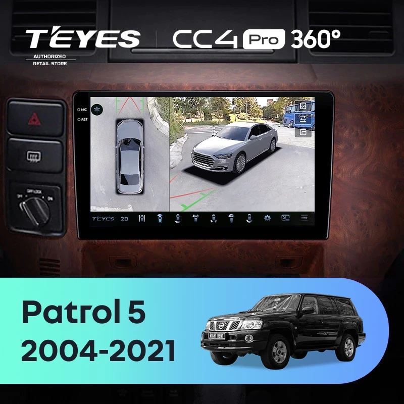 Штатная магнитола Teyes CC4 Pro 360 12/256 Nissan Patrol V 5 Y61 (2004-2021) F3