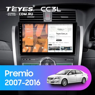 Штатная магнитола Teyes CC3L 4/64 Toyota Premio (T260) (2007-2016) Правый руль
