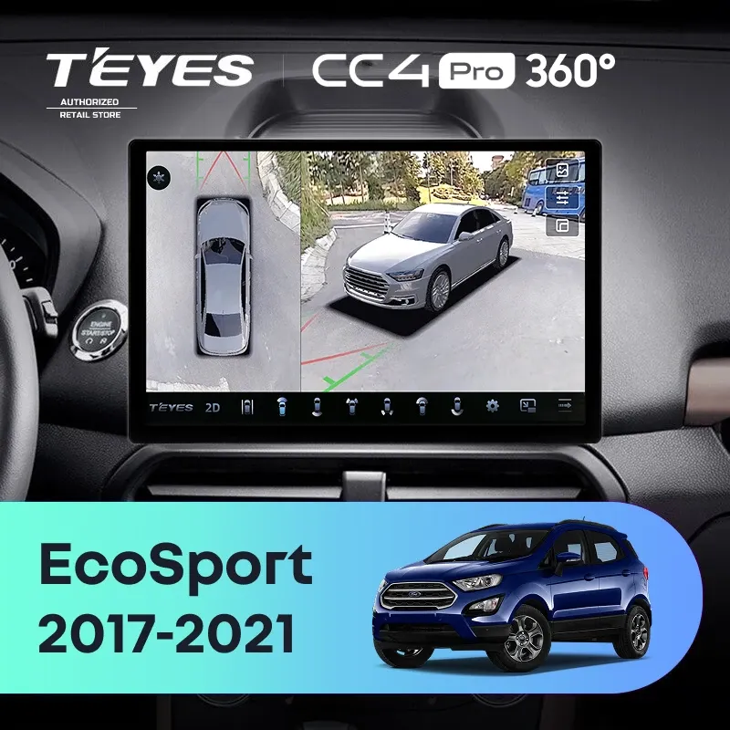 Штатная магнитола Teyes CC4 Pro 360 8/128 Ford EcoSport (2017-2021) (11")