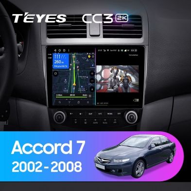 Штатная магнитола Teyes CC3 2K 4/64 Honda Accord 7 (2002-2008) F2
