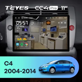 Штатная магнитола Teyes CC4 Pro 12/256 Citroen C4 (2004-2014) (11")