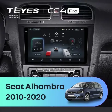Штатная магнитола Teyes CC4 Pro 8/128 Seat Alhambra (2010-2020) (10 inch Universal)