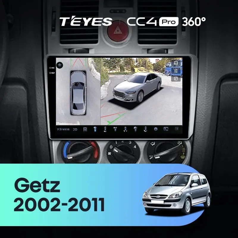 Штатная магнитола Teyes CC4 Pro 360 12/256 Hyundai Getz 1 (2002-2011) F1