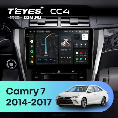 Штатная магнитола Teyes CC4 8/128 Toyota Camry 7 XV 50 55 (2014-2017) (черная) F2