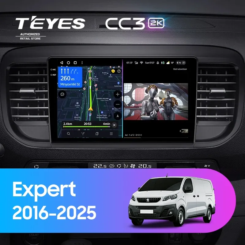 Штатная магнитола Teyes CC3 2K 4/32 Peugeot Expert (2016-2025)