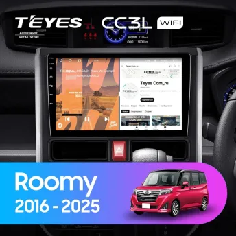 Штатная магнитола Teyes CC3L WiFi 2/32 Toyota Roomy (2016-2025) Правый руль