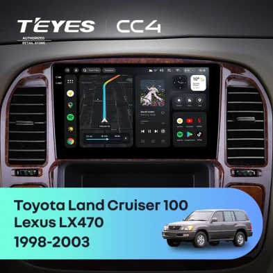 Штатная магнитола Teyes CC4 6/64 Lexus LX470 (1998-2003) F4