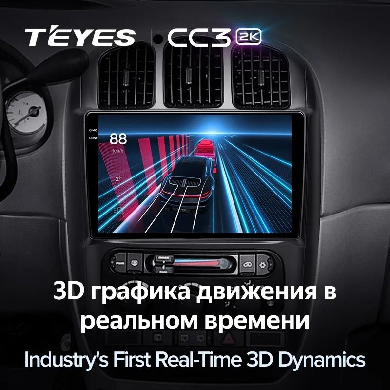 Штатная магнитола Teyes CC3 2K 360 6/128 Chrysler Voyager (2000-2007) Тип-A
