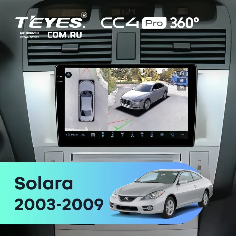 Штатная магнитола Teyes CC4 Pro 360 12/256 Toyota Camry Solara (2003-2009)