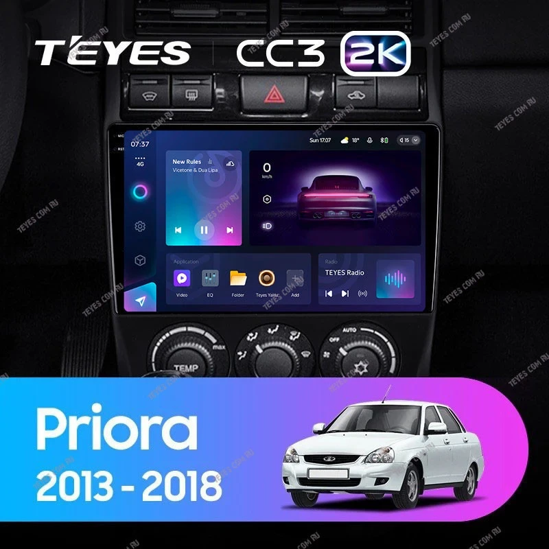 Штатная магнитола Teyes CC3 2K 360 6/128 Lada Priora (2013-2018) F3