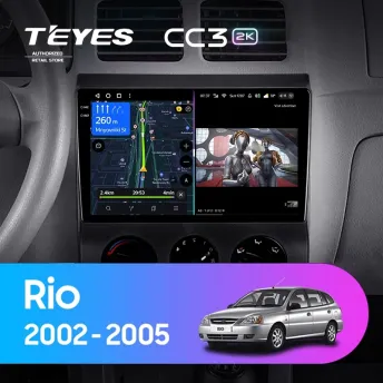 Штатная магнитола Teyes CC3 2K 6/128 Kia Rio 1 (2002-2005)