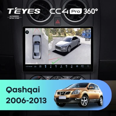 Штатная магнитола Teyes CC4 Pro 360 12/256 Nissan Qashqai 1 J10 (2006-2013) F1 (11")