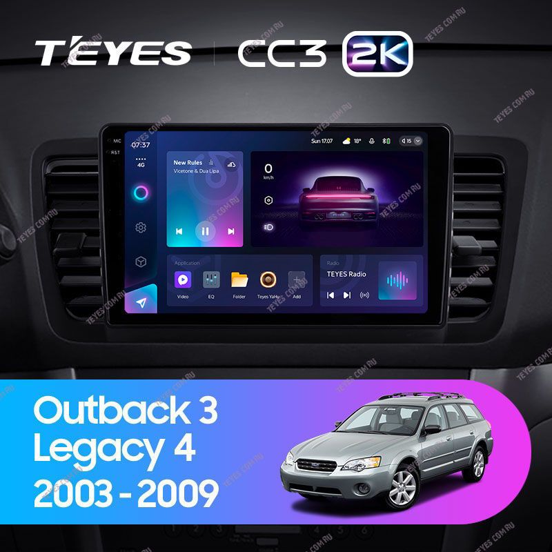 Штатная магнитола Teyes CC3 2K 6/128 Subaru Outback 3 (2003-2009)