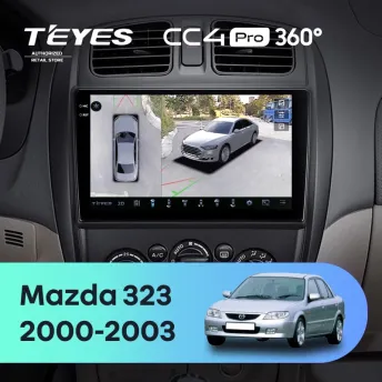Штатная магнитола Teyes CC4 Pro 360 8/128 Mazda 323 BJ (2000-2003)