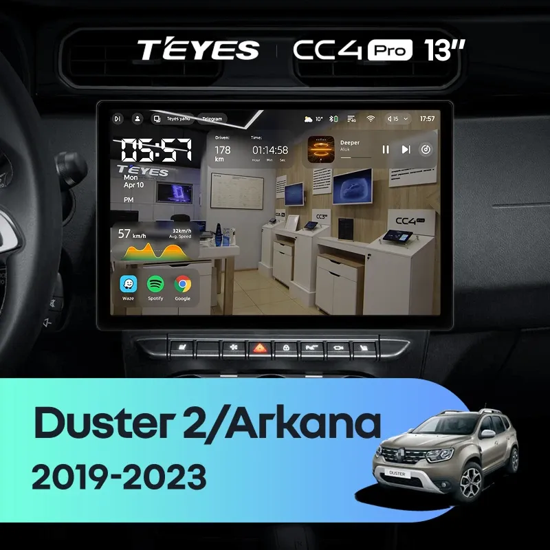 Штатная магнитола Teyes CC4 Pro 12/256 Renault Arkana (2019-2023) F2 (13")
