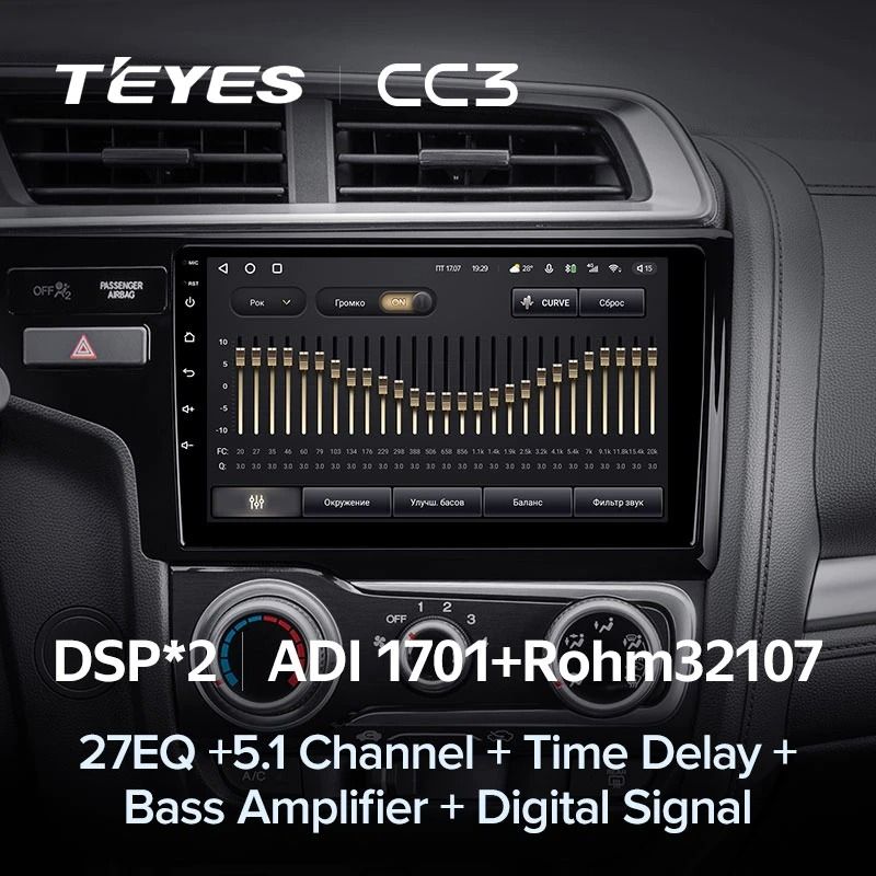 Штатная магнитола Teyes CC3 4/32 Honda Fit 3 (2013-2020) Тип-A