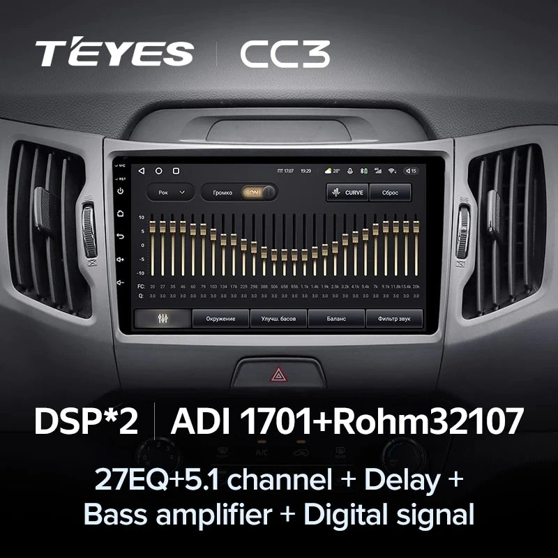 Штатная магнитола Teyes CC3 4/32 Kia Sportage 3 SL (2010-2016) Тип-B