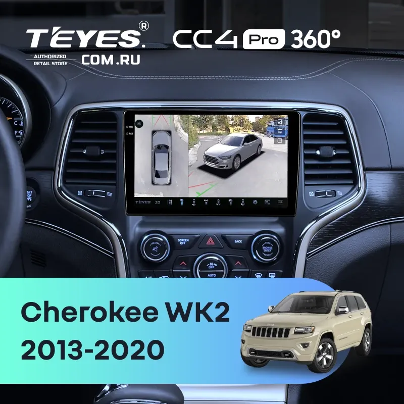 Штатная магнитола Teyes CC4 Pro 360 8/128 Jeep Grand Cherokee WK2 (2013-2020) F3