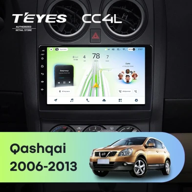 Штатная магнитола Teyes CC4L 6/64 Nissan Qashqai 1 J10 (2006-2013) F1