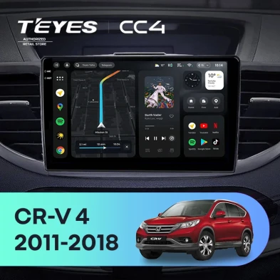 Штатная магнитола Teyes CC4 8/128 Honda CR-V 4 RM RE (2011-2018) Тип-A
