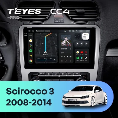 Штатная магнитола Teyes CC4 8/128 Volkswagen Scirocco 3 (2008-2014) F3 (Серая)