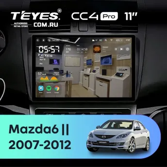 Штатная магнитола Teyes CC4 Pro 12/256 Mazda 6 GG (2002-2007) (11")