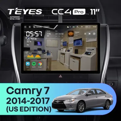 Штатная магнитола Teyes CC4 Pro 8/128 Toyota Camry 7 XV 50 55 (2014-2017) (North America) (11")