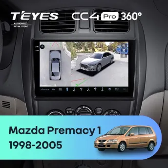 Штатная магнитола Teyes CC4 Pro 360 12/256 Mazda Premacy 1 (1999-2005)
