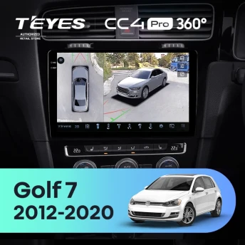 Штатная магнитола Teyes CC4 Pro 360 12/256 Volkswagen Golf 7 MK7 (2012-2020) Правый руль
