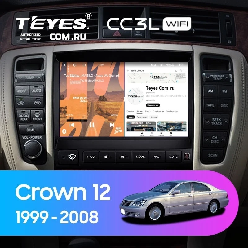 Штатная магнитола Teyes CC3L WiFi 2/32 Toyota Crown 12 S180 (1999-2008)
