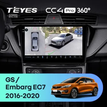 Штатная магнитола Teyes CC4 Pro 360 12/256 Geely Emgrand EC7 (2018-2020) F2