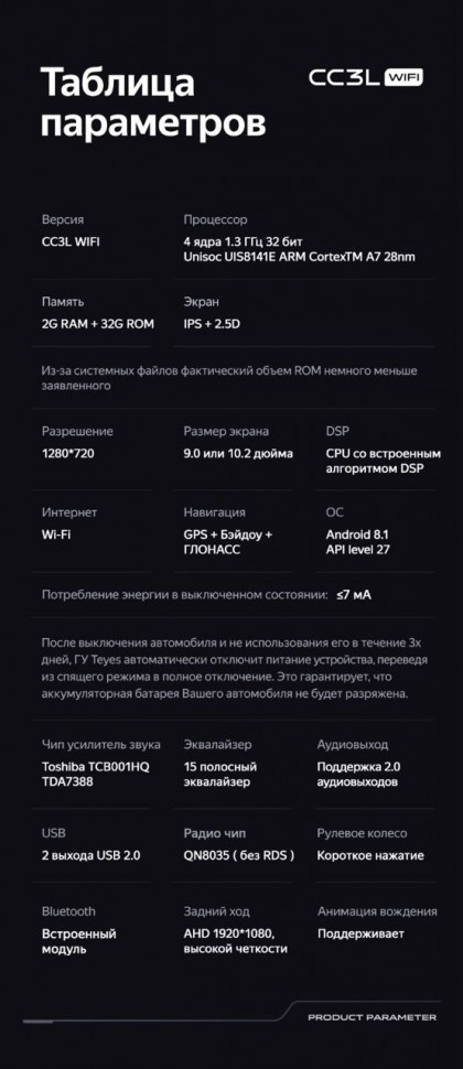 Штатная магнитола Teyes CC3L WiFi 2/32 Chevrolet Spark Beat (2015-2018) F2