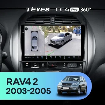 Штатная магнитола Teyes CC4 Pro 360 8/128 Toyota RAV4 2 CA20 CA20W XA20 (2003-2005) F4