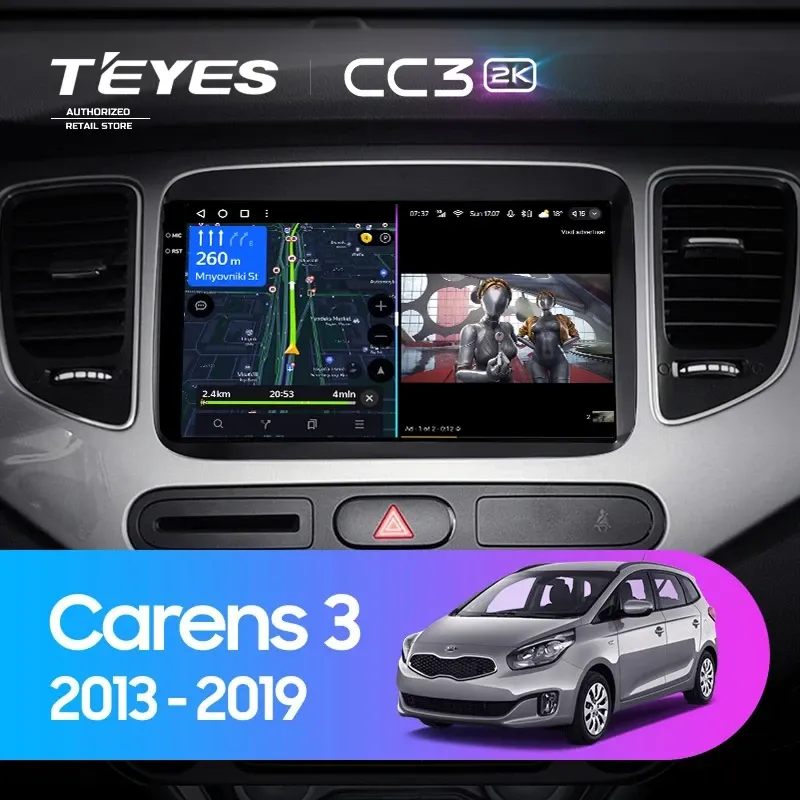 Штатная магнитола Teyes CC3 2K 360 6/128 Kia Carens RP 3 (2013-2019)