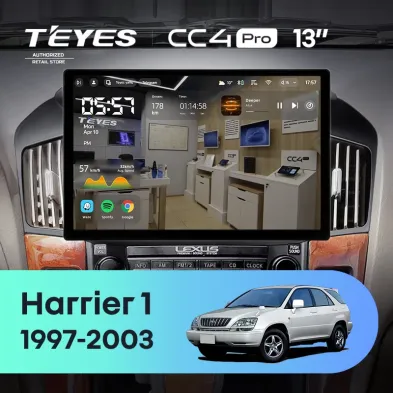 Штатная магнитола Teyes CC4 Pro 12/256 Toyota Harrier 1 (XU10) (1997-2003) F1 (13")